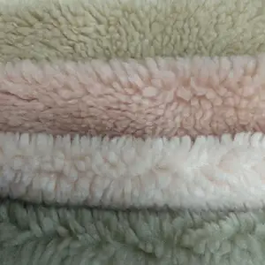 Luxury Winter Garment Super, Soft Curly Fleece 100% Polyester Australian Sheepskin Faux Lambs Wool Sherpa Faux Fur Fabric/