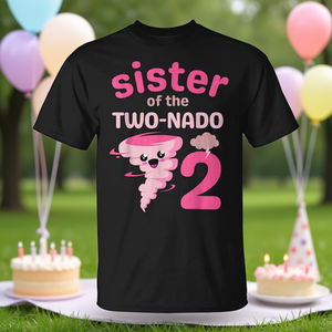 Camiseta Sister Of The Two Nado para fiesta de 2.º cumpleaños para niños - Product Image 3