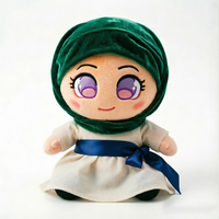 Poupée en peluche pour fille musulmane en coton doux OEM avec hijab amovible, jouet éducatif islamique, peluches personnalisées avec logo