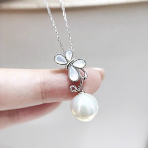 31369 Accessoires en perles DIY Argent S925 Pendentif papillon vide pour femme avec perles rondes de 9 à 15 mm Pendentif et breloques de haute couture - Product Image 1