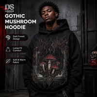 Sweat à capuche imprimé Heavy Metal Streetwear, coupe classique, 500 g/m², mélange polyester/coton, unisexe, pull-over, hiver, décontracté, ourlet côtelé