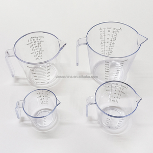 Ensemble de 4 tasses à mesurer en plastique empilables de <span class=keywords><strong>150</strong></span>/300/600/1000 <span class=keywords><strong>ml</strong></span> pour l'huile, le vinaigre et la farine - Product Image 6