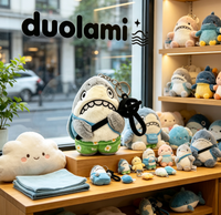 Porte-clés en peluche personnalisé en forme de requin pour souvenir d'entreprise