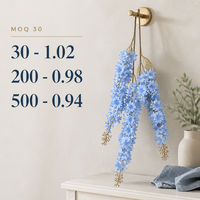 Fleurs artificielles de jacinthe d'Éiffel, fleurs en soie réalistes pour la décoration de plafonds, halls, hôtels, salons, arrangements de mariage