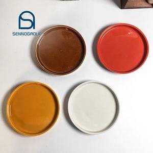 <span class=keywords><strong>Plat</strong></span> rond en céramique <span class=keywords><strong>de</strong></span> couleur chaude pour restaurant <span class=keywords><strong>petit</strong></span> café <span class=keywords><strong>petit</strong></span> déjeuner <span class=keywords><strong>biscuit</strong></span> dessert assiettes à salade <span class=keywords><strong>de</strong></span> fruits - Product Image 1