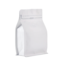 Sacs à café personnalisés en aluminium avec impression en héliogravure, à fermeture éclair, à soufflets latéraux et fond carré, avec valve pour le stockage alimentaire