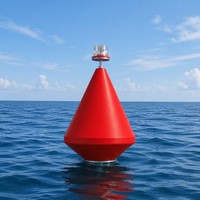 Boya de Advertencia Cónica de Polietileno Directa de Fábrica, Pontón Flotante de Aislamiento de Seguridad para Construcción Acuática