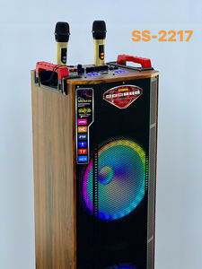 Meilleur prix SS-2217 Enceintes portables doubles de 12 pouces, système de cinéma maison Hi-Fi, enceinte karaoké avec micro - Product Image 4