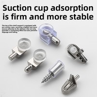 Support métallique pour armoire, cloison, penderie, étagère à axe articulé, colonne fixe en verre, support d'étagère épaissi