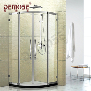 Hiện đại Tempered Glass cửa trượt vòi hoa sen Tủ phân vùng hình chữ nhật khay không khung bản lề mở phong cách cho khách sạn nhà vệ sinh tắm - Product Image 5