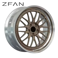 Jantes en alliage forgé ZFAN 18 pouces 5x100 5x112 5x120 6061-T6 Bronze Maille Multi-Rayons pour Mercedes Audi Universel