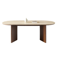 Ensemble de table et de chaises de salle à manger rustiques minimalistes français avec plateau en marbre, bois massif, 4 places, pour la maison et l'hôtel