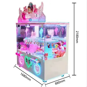 New electronic personalized custom clip pickup plush toy claw stuffed doll crane machine with dollar accepter