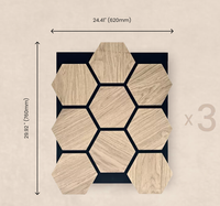 Panneaux acoustiques hexagonaux en bois plaqué haute densité avec feutre PET, absorption acoustique, certifiés CE pour hôtels