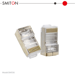 Connecteur de câble réseau RJ45 RJ48 RJ50 CAT5e 10P10C FTP <span class=keywords><strong>Ethernet</strong></span> modulaire Crystal Plug 10 broches - Product Image 5