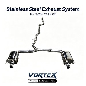 Sistema de escape completo de acero inoxidable Vortex Racing SS304 para Benz W206 C43 2.0T, piezas de modificación para sonido de alto rendimiento. - Product Image 1