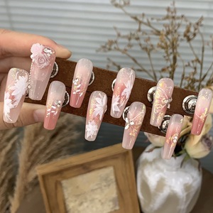 Muestra gratis nuevo diseño de <span class=keywords><strong>uñas</strong></span> Prensa en acrílico Prensa en <span class=keywords><strong>uñas</strong></span> vendedor al por mayor hecho a mano diamante <span class=keywords><strong>uñas</strong></span> artificiales - Product Image 4