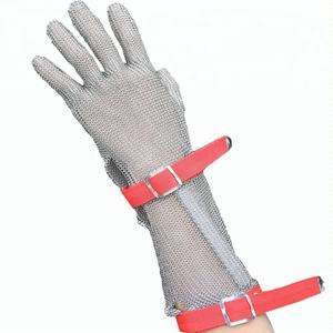 8cm 15cm 19cm puño largo malla de acero inoxidable carniceros seguridad carnicero protección cota de malla guantes para cortar carne - Product Image 1