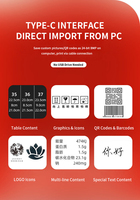 Impresora de Inyección de Tinta Portátil Aisomark de 12.7mm, Uso Industrial, Alimentación USB, Codificación Flexible para Botellas, Tarjetas, Metal y Plástico