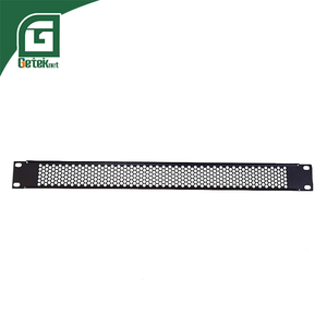 Geteknet SPCC 80% Ventilación 1U 2U 3U <span class=keywords><strong>4U</strong></span> Personalizado 19 pulgadas Gabinete de red Accesorios Panel de relleno de montaje en rack con orificio - Product Image 2