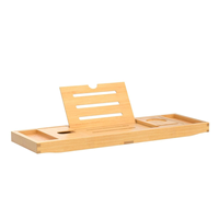Plateau de bain pliable en bambou, table de bain extensible, plateau de bain pour tous les accessoires de bain, cadeau de luxe parfait pour se détendre