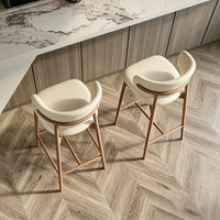 Tabourets de bar, style antique, rétro, rustique, nordique, moderne, meubles de maison, tabourets de cuisine en bois, chaise en cuir de luxe