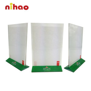 Soporte de menú de mesa de plástico personalizado al por mayor <span class=keywords><strong>NIHAO</strong></span> soporte de exhibición para uso en interiores - Product Image 4
