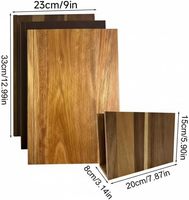 Ensemble de 3 planches à découper décoratives en bois d'acacia, en forme de livre, avec support pour la cuisine