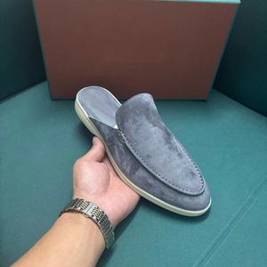 Sandalias de Diseño de Lujo, Cuero Genuino, Nubuck, Punta Cubierta, para Hombre y Mujer, Transpirables, Ligeras, Casuales, Sin Cordones - Product Image 3