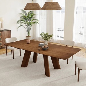 <strong>2025</strong> Contemporary <strong>Modern</strong> Rectangular Solid Oak Wooden <strong>Dining</strong> <strong>Table</strong> and Chair Furniture <strong>Dining</strong> <strong>Table</strong> <strong>Set</strong> for 6 8 Seats - Product Image 2