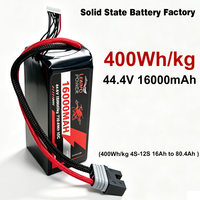 Batterie de drone à haute densité énergétique 400Wh/kg, 12S1P 44.4V 16000mAh 710.4Wh, batterie semi-solide pour drones FPV de 5 à 15 pouces