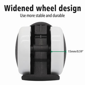 5-teiliges Set weiß 2 Zoll Bürostuhl-Rad Griffring Stiel drehbares PU-Mobiliar-Roller - Product Image 4