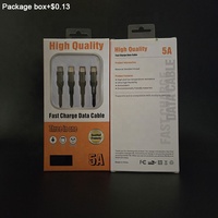 Calidad Superior 3 vías multifunción cepillo suave carga 8 pines Micro USB tipo C 3 en 1 Cables