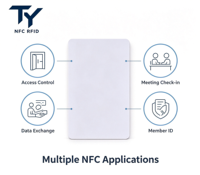 Carte NFC 13,56 MHz, carte PVC blanche vierge pour impression jet d'encre, NTAG213 NTAG215 NXPNTAG216, carte RFID imprimable avec URL encodée
