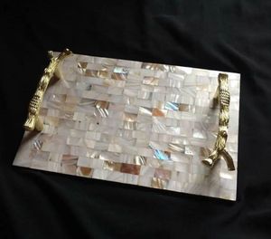 Bandejas de servicio de nácar de lujo hechas a mano con intrincado diseño de incrustaciones para un hogar elegante entretenido a precio mayorista - Product Image 2