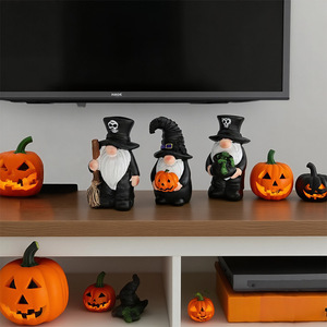 Adornos Kawaii para Escritorio de Interior, Figuras de Enanos de Halloween, Escultura de Resina de <span class=keywords><strong>Duende</strong></span> Mago, Decoración para Fiestas y Bares - Product Image 4