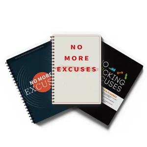 No más excusas diario de bienestar planificador mensual espiral semanal fabricantes personalizado fitness planificador desafío cuaderno