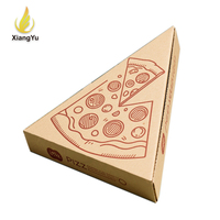Boîte à pizza triangulaire ondulée de qualité alimentaire, tailles 15/16/17, résistante à l'huile, jetable, robuste, pour la vente en gros aux restaurants et à emporter