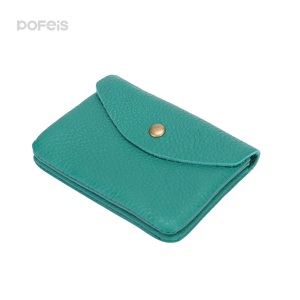Carteras de Cuero Genuino para Hombre y Mujer, Mini Cartera de Doble Capa para Tarjetas de <span class=keywords><strong>Crédito</strong></span> e Identificación, Monedero, Bolsa de Almacenamiento, Cartera Corta para Negocios - Product Image 4
