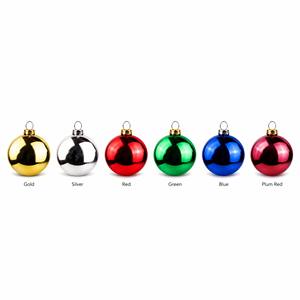 Adornos Navideños de Plástico Electrochapado con Logotipo Personalizado al por Mayor, Bolas de Navidad de 2 cm a 10 cm, 6 Colores para Decoración de Árboles de Navidad y Fiestas - Product Image 2