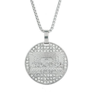 สร้อยคอสแตนเลสสำหรับผู้ชายทำจากเหล็กสแตนเลสสำหรับทานอาหารเย็นล่าสุดสร้อยคอชุบทองสิบสามสำหรับงานปาร์ตี้ - Product Image 2