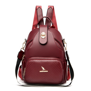 High Quality Women <b>Large</b> Capacity <b>Backpack</b> Purses Leather Female Vintage Bag <b>School</b> Travel <b>Backpack</b> Ladies - Product Image 2