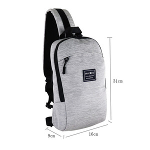 Sac à dos bandoulière avec port de chargement USB, sac de poitrine décontracté léger pour homme, protection pour tablette - Product Image 5