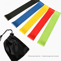 Bandas de Resistencia Multifuncionales de TPE para Yoga, Fitness, Glúteos, Sentadillas, Levantamiento de Cadera, Set de Entrenamiento para Ejercicio en Casa, Resistentes y Duraderas
