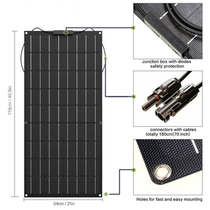 Panneaux solaires flexibles 12V 18V 48V 100W 120W en gros - Prix Inde - Product Image 2