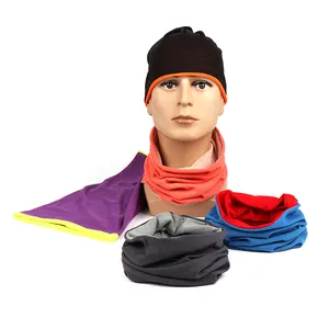 Wholesale Double-deck Bandana Head Wrap Face Cover Neck Gaiter Motorcycle Mask Magic Scarf Seamless Bandana With Double Layer