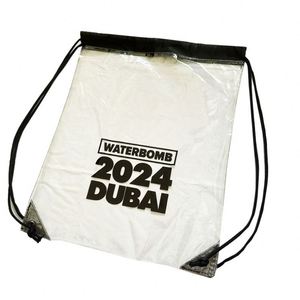 Sac à cordon en plastique transparent PVC personnalisé avec logo, vente en gros, pas cher - Product Image 5