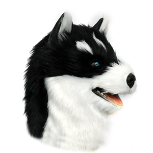 Máscara de Cabeza de <span class=keywords><strong>Husky</strong></span> para Mascotas, Máscara Realista de Animal de Cabeza Completa, Disfraz Peludo para Perros, Cosplay para Halloween, Carnaval y Fiestas - Product Image 3