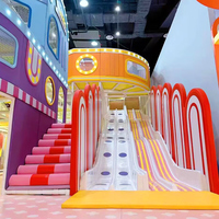 Ensemble de jeux doux personnalisé avec des caractéristiques uniques, toboggan intérieur commercial en acier, parc d'attractions pour enfants, aire de jeux à deux étages, ISO9001