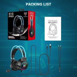 Auriculares para juegos <span class=keywords><strong>ONIKUMA</strong></span> X15 Pro, auriculares con cable de 3,5mm, Sonido Envolvente, auriculares para juegos con efecto RGB - Product Image 6